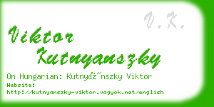 viktor kutnyanszky business card